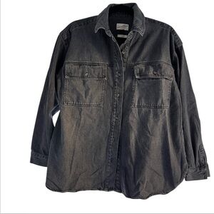 Universal Thread Oversized Fit Button-Up Jean JacketShirt Women's Small …